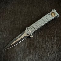 Сгъваем нож (flipper) във военен стил Linder Grey Arrow.  (337011), снимка 1 - Ножове - 39709056