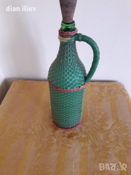 Стара плетена дамаджана, снимка 1