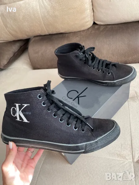 Мъжки кецове Calvin Klein черни, снимка 1