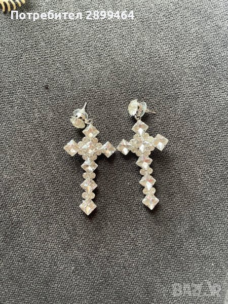 Обеци кръстове с камъни , снимка 1