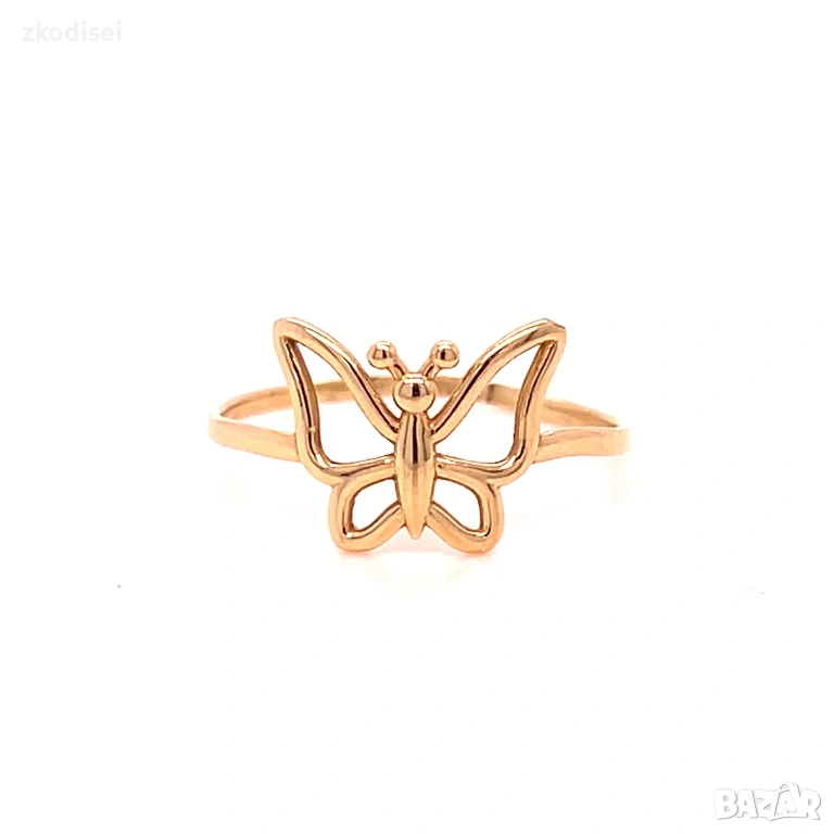 Златен дамски пръстен 1,42гр. размер:60 14кр. проба:585 модел:36736-5, снимка 1