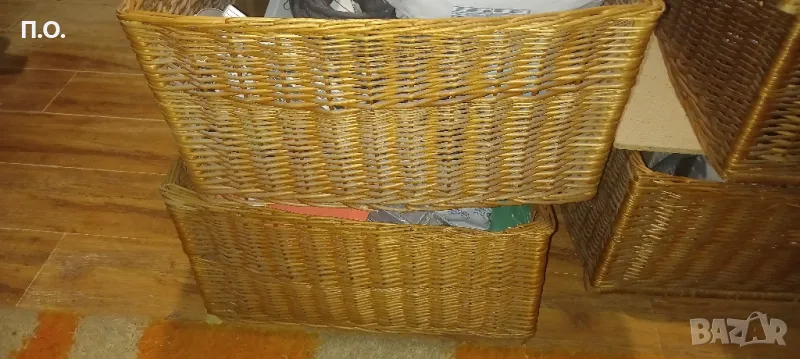  5бр ратанови сандъци,80см/60см/30см , снимка 1