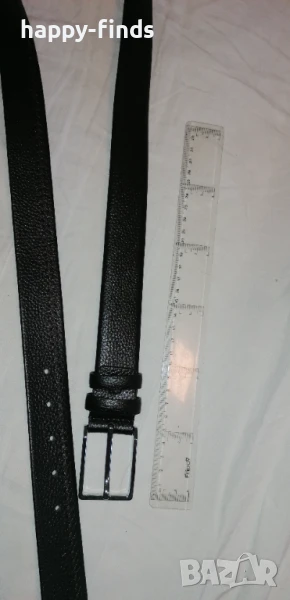 Черен мъжки колан от естествена кожа, нов, снимка 1