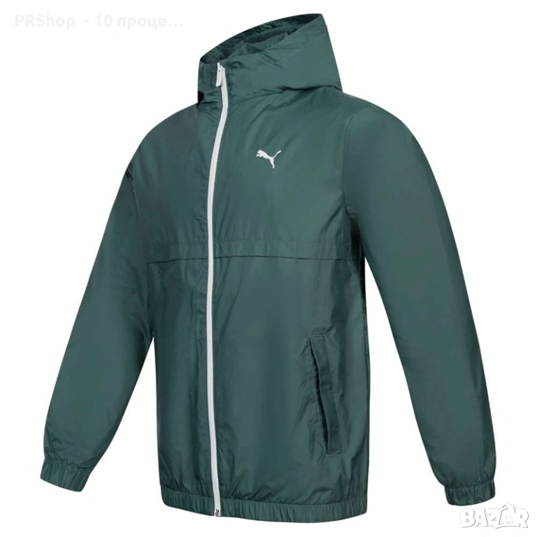 Мъжко яке PUMA Windbreaker, сиво-зелено, снимка 1