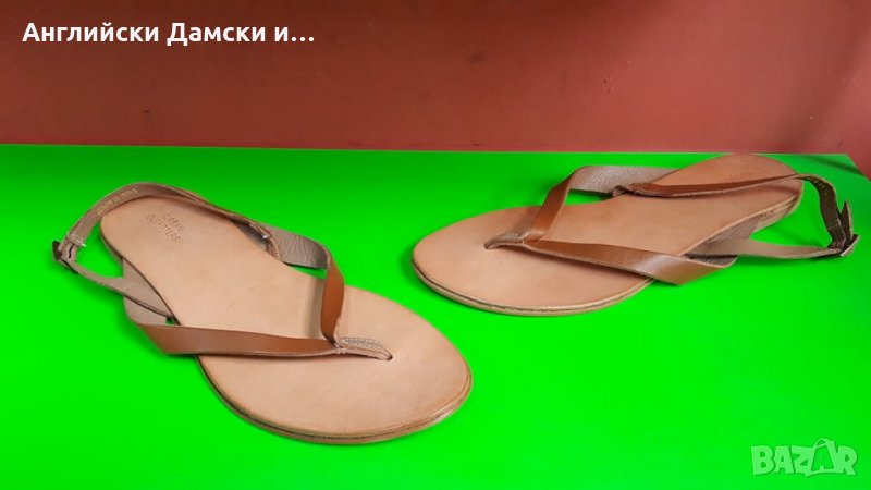 Английски дамски сандали естествена кожа, снимка 1