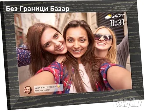 Нова цифрова WiFi Фото Рамка 10.1" с Тъч Екран и 32GB Памет за снимки, снимка 1