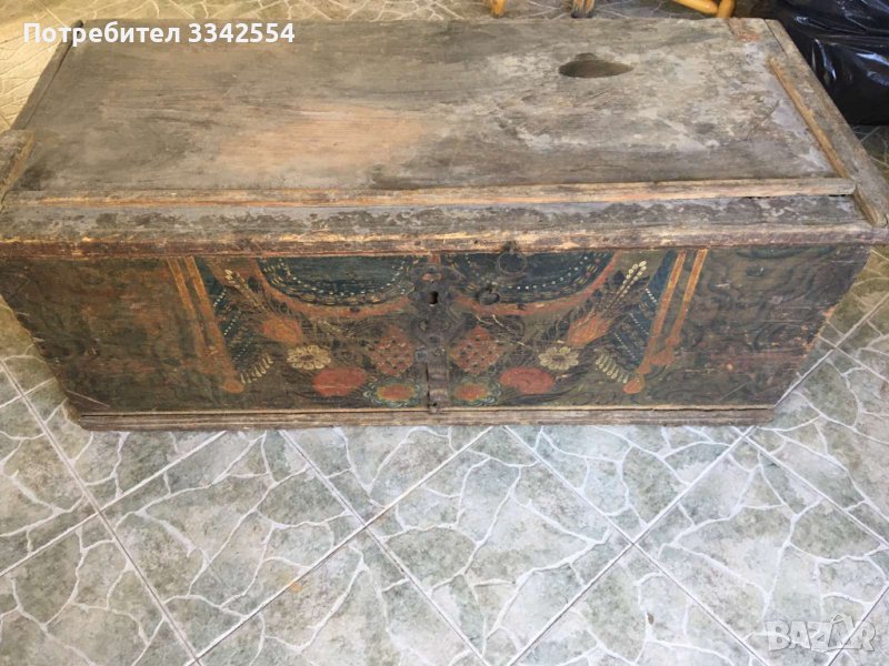 РАКЛА САНДЪК ЗА ЧЕИЗ МЕТАЛЕН ОБКОВ РИСУВАН, снимка 1