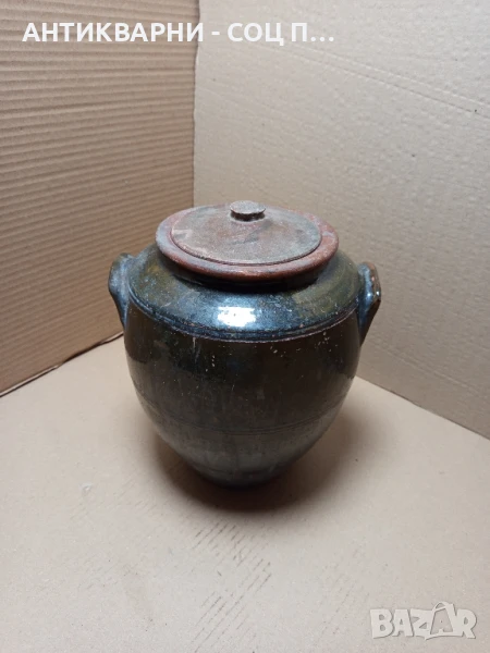 Стара Ръчно Изработена Глинена Делва., снимка 1