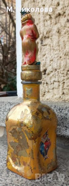Декорирана винтидж бутилка за домашен алкохол , снимка 1