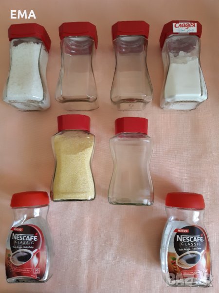 МЕТАЛНИ кутии 10бр и СТЪКЛО буркани 8бр от НЕСкафе и други кафета за Колекция или подправки,друго, снимка 1