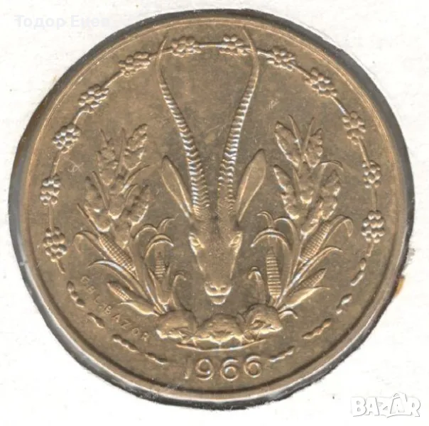 Western Africa(BCEAO)-10 Francs-1966-KM# 1a, снимка 1