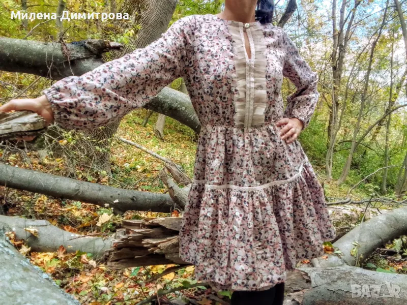 Дамска рокля с дълъг ръкав , снимка 1