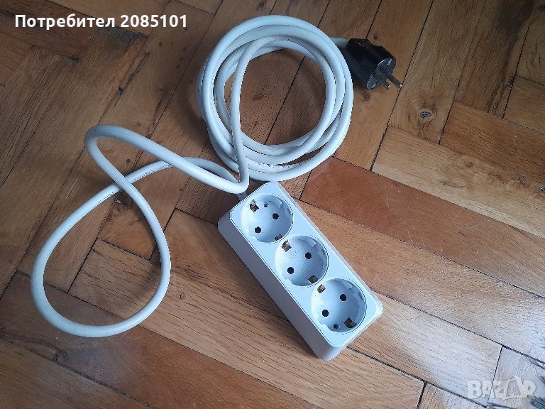 Разклонител 3 метра 3 гнезда, снимка 1