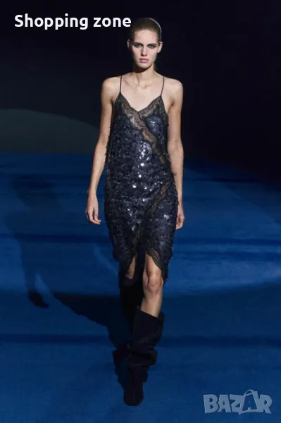 Вечерна парти рокля Zara с пайети, снимка 1