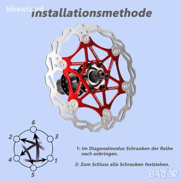 JaneEyre 180 mm. диск за велосипедна спирачка НОВ, снимка 1