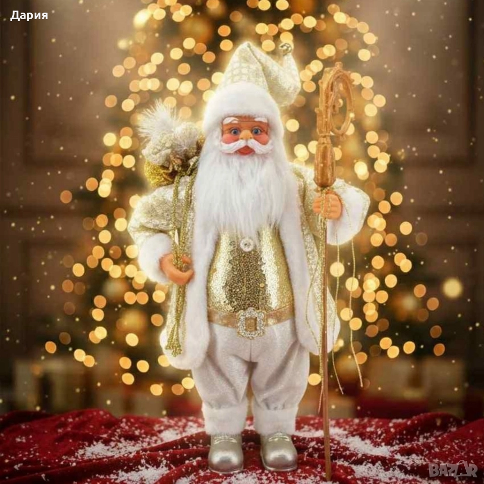Златен Дядо Коледа 70 см, снимка 1
