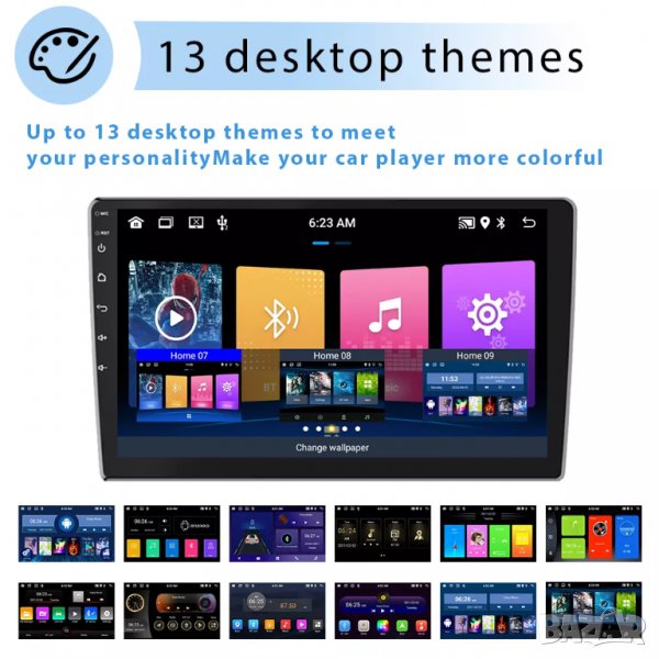 Мултимедия, 9", 10.1", плеър с Андроид, двоен дин, навигация за кола, за автомобил, Android радио, снимка 1