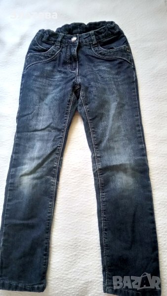 Подплатени дънки за момиче 6-7 г., снимка 1