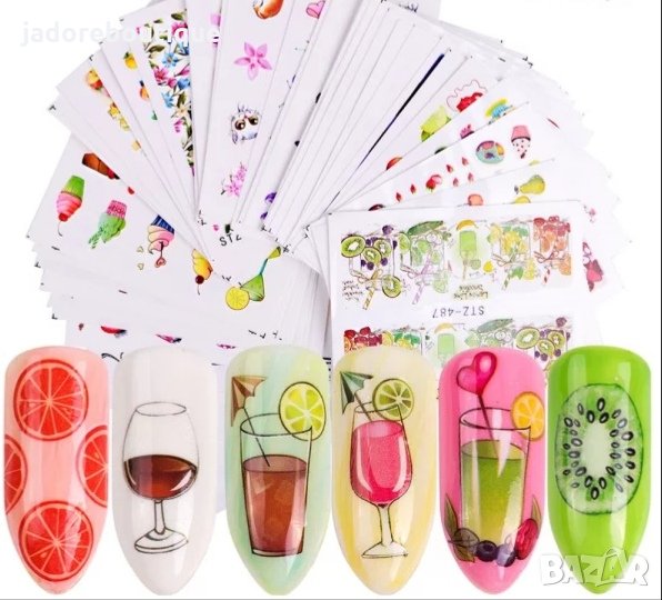 Ваденки за маникюр STZ 455 - 508 "плодове, напитки и десерти" , снимка 1