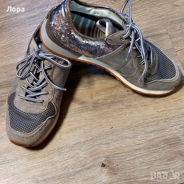 Дамски маратонки Pepe Jeans естествен велур, снимка 1