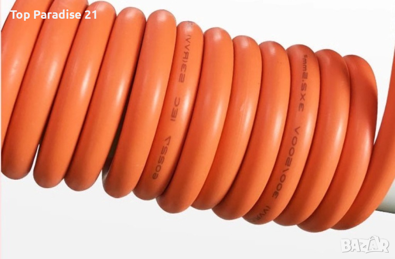 Оранжев удължителен кабел., снимка 1