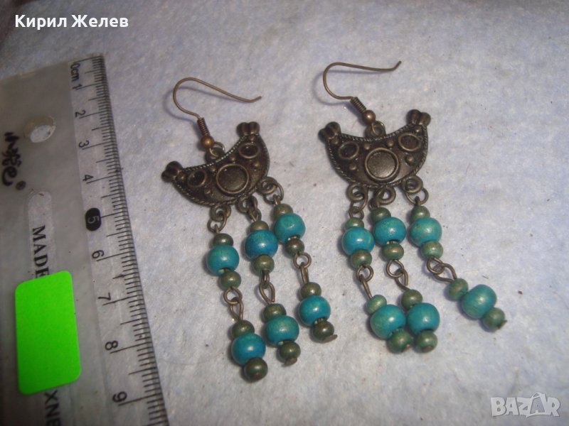 МЕСИНГОВИ ХЕНД - МЕЙД МОДНИ АРТ ОБЕЦИ с ВИСУЛКИ МЪНИСТА 6921, снимка 1