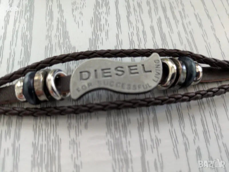 Нова кожена гривна DIESEL Leather bracelet, снимка 1