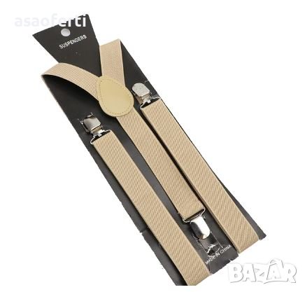 Тиранти в бежов цвят, снимка 1