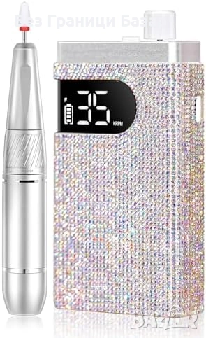 Нова Професионална пила за нокти 35000RPM, безжична, комплект 12 накрайника, снимка 1