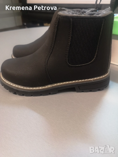 Нови зимни черни детски ботуши с топла подплата. Номер 32/33, снимка 1