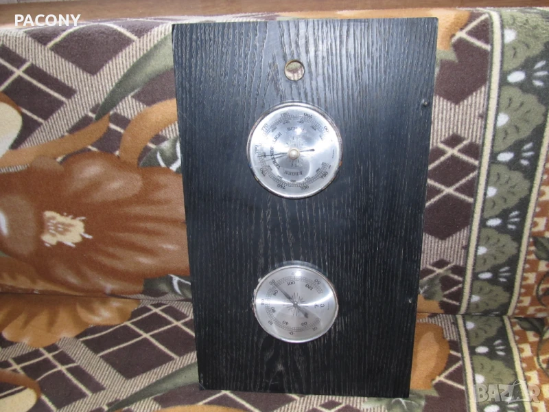 БАРОМЕТЪР + ТЕРМОМЕТЪР  45х25см, снимка 1