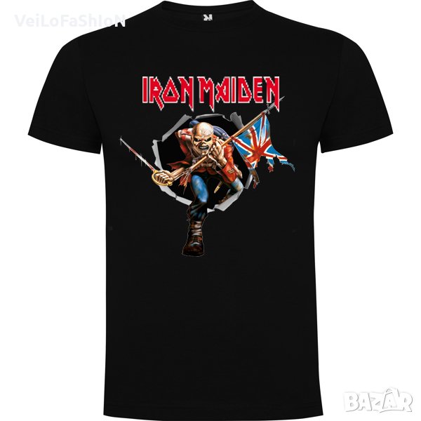 Нова мъжка тениска на музикалната група IRON MAIDEN в черен цвят, снимка 1