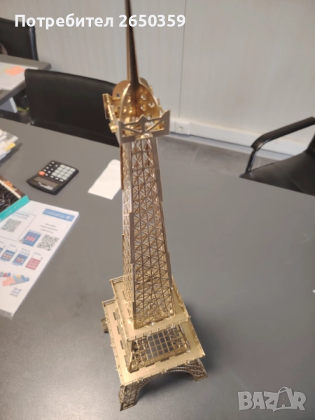 Метална фигура на Айфелова кула-60 см., снимка 1
