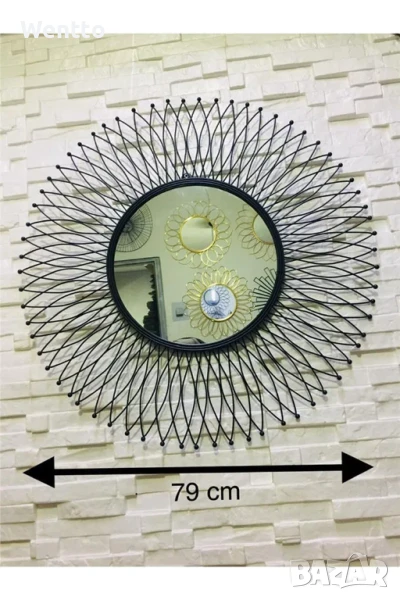 Декоративно огледало за стена 79x79 см, снимка 1