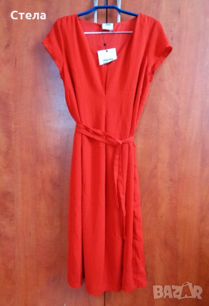 Дамска рокля, MAMALICIOUS, нова, с етикет, червена, снимка 1