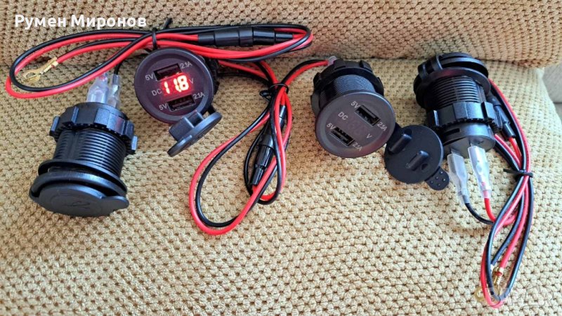 USB  зарядно за вграждане два модела , снимка 1