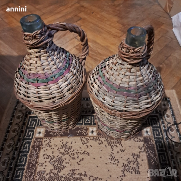 3 броя плетени дамаджани, снимка 1