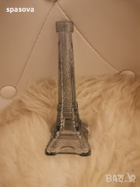 Стъклена ваза Айфелова кула 15 см. Нова, снимка 1