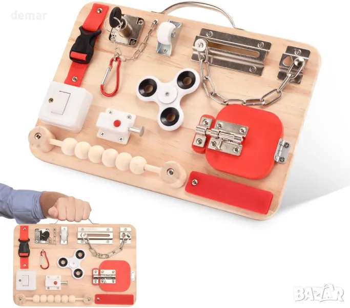 Дейности при деменция за възрастни хора-Fidget Busy Board-Сензорни играчки за ADHD, снимка 1