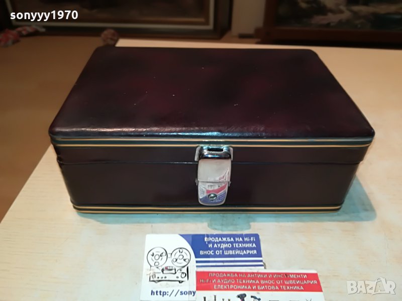 кожено куфарче с златен обков-внос швеция 1907210922, снимка 1