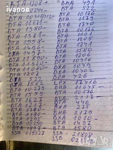 грамофонни плочи по номера 