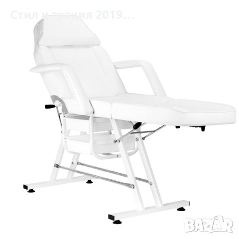 Фиксирана кушетка Sillon 180 х 60/85 х 68 см - бяла/черна, снимка 2 - Кушетки - 43848531