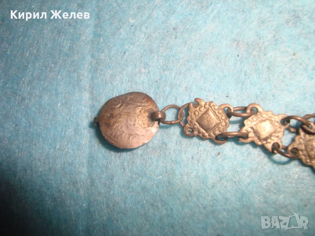 19 ВЕК ВЪЗРОЖДЕНСКИ НАКИТ СРЕБРО САЧАН ОРНАМЕНТИКА РЪЧНА ИЗРАБОТКА КУЧКА ОСМАНСКА ЗАБОДКА БИЖУ 26448, снимка 10 - Антикварни и старинни предмети - 34884075