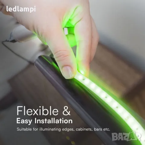 LED лента 2835 220V IP65 120LED Зелена Светлина 50m/ролка, снимка 5 - Лед осветление - 48282931