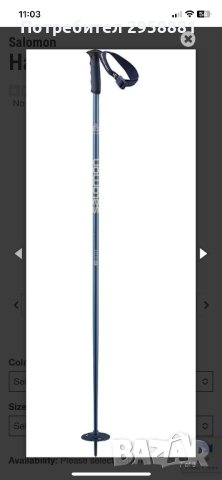 Salomon Hacker S3 Ski Poles Blue 125см