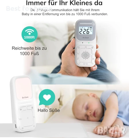 Преносим бебешки аудио монитор и звукова машина Dr.Care NeoGo , снимка 5 - Бебефони - 51052976