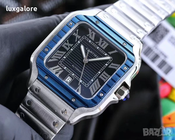 Мъжки часовник Cartier Santos de Cartier с автоматичен механизъм, снимка 3 - Мъжки - 51399360
