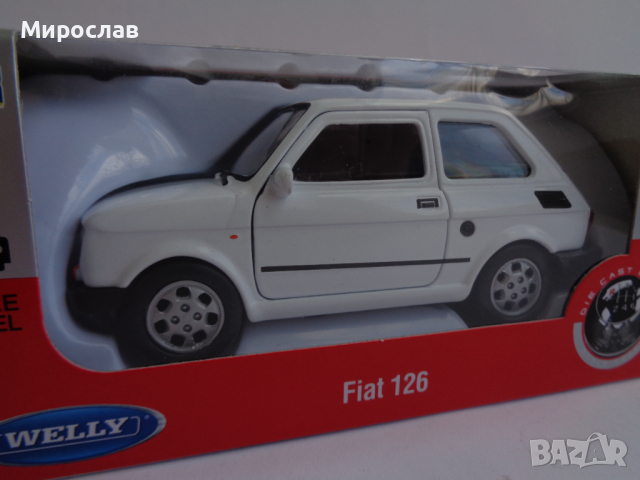 1:34 WELLY FIAT 126 ПОЛСКО ФИАТЧЕ КОЛИЧКА МОДЕЛ ИГРАЧКА, снимка 4 - Колекции - 44894183