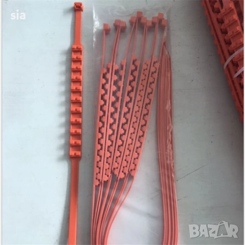 Вериги за сняг, за алуминиеви джанти, 10бр, червени, снимка 4 - Аксесоари и консумативи - 42956345