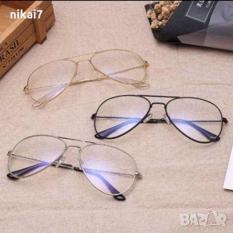 Аviator ново дамски очила стъкла без диоптър защита UV400 ниска цена, снимка 7 - Слънчеви и диоптрични очила - 27923256